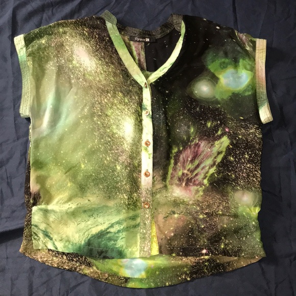 Forever 21 Galaxy Top - Picture 1 of 5